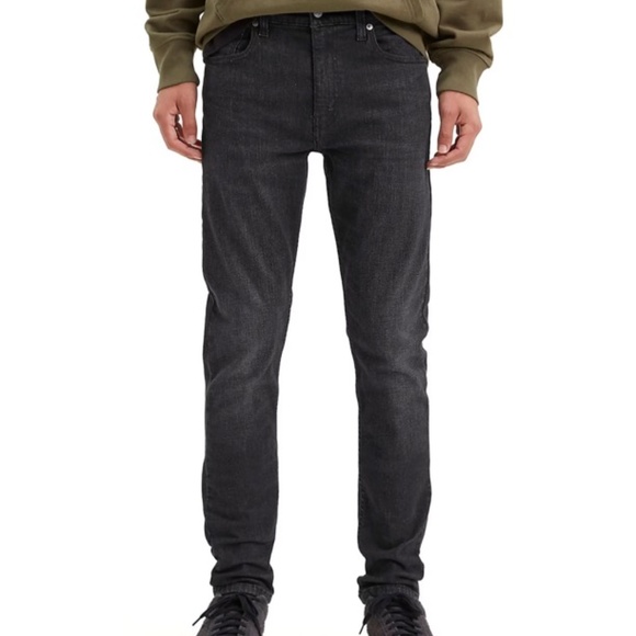 Levi's 512 Slim Taper Jeans Black Denim Stretch Men's 36x32 (actual 30" inseam) - Picture 1 of 8